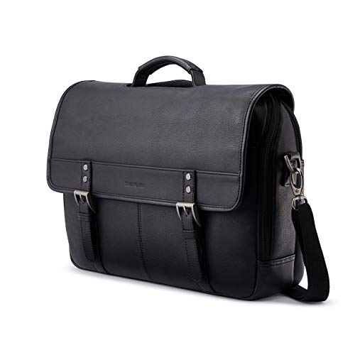 Samsonite Classic Leather Flapover - color: Black