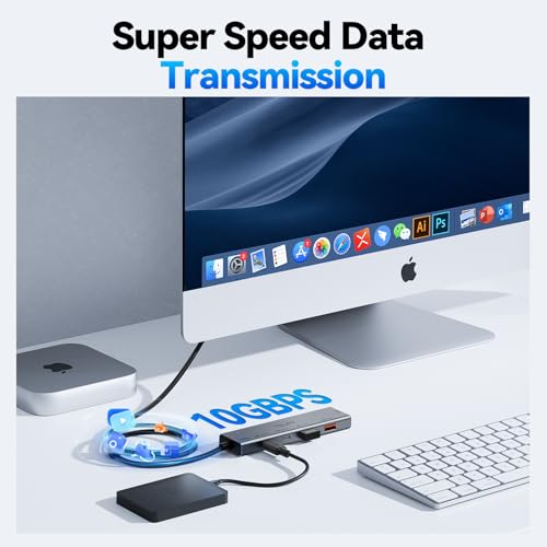 USB HUB 3.2, TSUPY USB 3.0 HUB 10Gbps USB 3.2 Gen 2 USB HUB with 4 Multi USB Ports, 4FT Extended Cable HUB for MacBook Air/Pro,Laptop,PC and More - size: 10Gbps 4 USB 3.2 Ports (USB A x2 + USB C x2)
