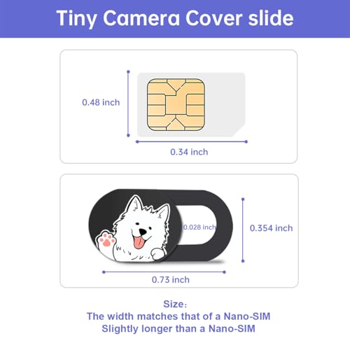 Hug Me Dog 3-Pack Laptop Camera Cover Slide - Cute Webcam Cover for MacBook Pro/Air, Dell, iPad, iPhone, iMac, Echo Show - Laptop Webcam Cover, Computer Camera Blocker, iPad Accessories