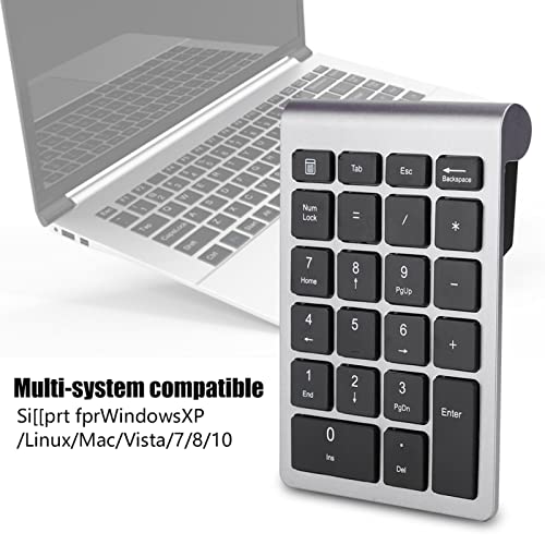 Numeric Keypad with Mice, 2.4G Number Pads and Mouse and USB Receiver Kit for PC Laptop, 22-Key | Number Lock | LED Indicator (Iron Grey) - color: Iron Grey
