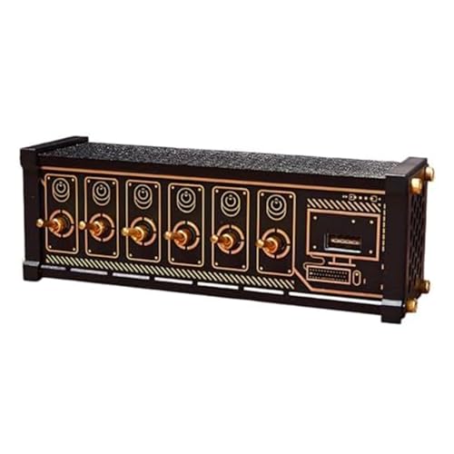 6 Ports USB Switcher, Cyberpunk USB Docking Station, with Independent Control Button, Voice Control Function, Data Transmission, for Phones, Tablets, and Gadgets