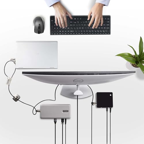StarTech Laptop/Desktop & Peripheral Lock Kit, 10ft (3m) Steel Cable, TAA | K-Slot, Theft-Deterring Security Lock, 3x Devices, 3M4-DESK-LOCKING-KIT - style: Peripherals Locking Kit
