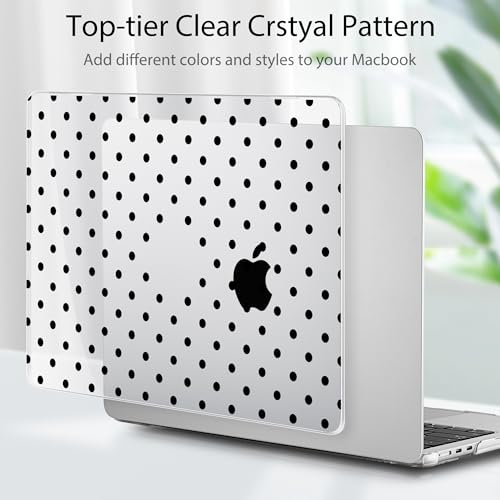 Tuiklol for MacBook Air 13 inch Case M5 2026 M4 2025 M3 2024 M2 2022 Release Model A3449 A3240 A3113 A2681,Plastic Hard Shell Cover for MacBook Air 13.6 with Touch ID, Spot-Black - color: Spot-Black