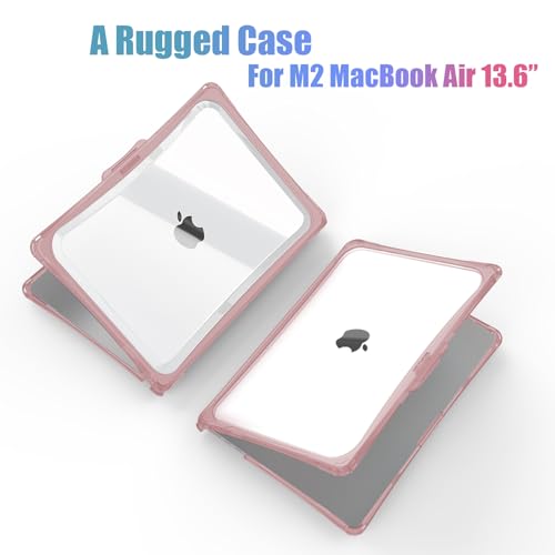 IBENZER Hexpact Protective MacBook Air 13 inch Case M5 2026 M4 2025 M3 M2 2024-2022 A3449 A3240 A3113 A2681, Heavy Duty Case & KeyboardCover & ScreenFilm, Pinkish, HPE-KK-PKSH+2 - color: Pinkish