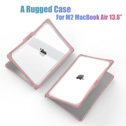 IBENZER Hexpact Protective MacBook Air 13 inch Case M5 2026 M4 2025 M3 M2 2024-2022 A3449 A3240 A3113 A2681, Heavy Duty Case & KeyboardCover & ScreenFilm, Pinkish, HPE-KK-PKSH+2 - color: Pinkish