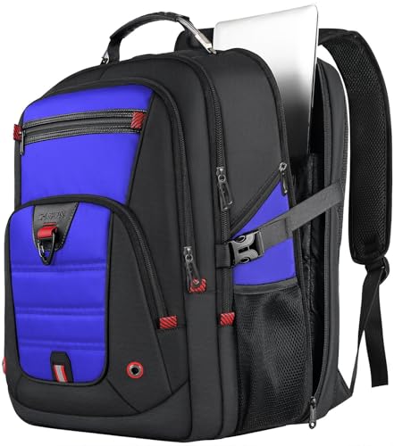 Extra Large Backpack, Travel Laptop Bag for Men, Long-Term Durability Anti-Theft College Backpack, Water Resistant TSA-Approved 17.3 Inch Rucksack Bag, Heavy Duty Business Weekender Bag, Blue - color: Blue, size: 17.3 Inch (20''x15''x10'')