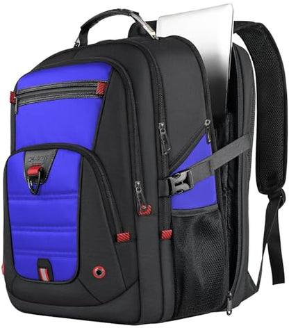 Z-MGKISS Gaming Laptop Travel Backpack Fits 18.4"-19" Laptops, Extra Large TSA Carry On Bag, Long-Term Durability College Business Work Mens Backpack, Water Resistant Rucksack Bag, Blue - color: Blue, size: 18.4 Inch (22''x15''x12'')