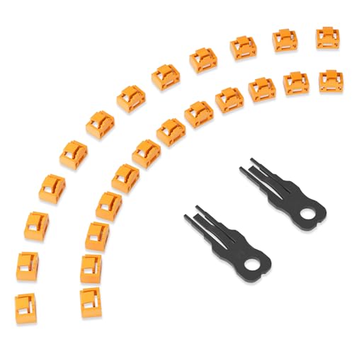 24 Pcs RJ45 Port Lock with 2 Key, Locking RJ45 Port/Dust Blocker, RJ45 Dust Cover Cap Female Port Plugs Protector, Compatible RJ45 Port Devices, Orange - color: Orange, size: 24-Pack