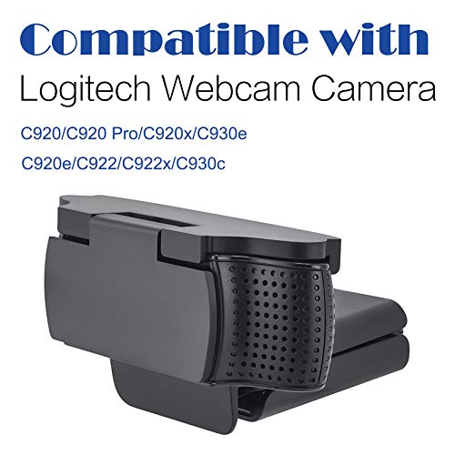 imluckies Webcam Cover for Logitech C920/ C920x/ C930e/ C922x/ C922 HD Pro Stream Webcam, Physical Anti-Peeping, Camera Privacy Shutter Cover Protect Lens and Security, Black