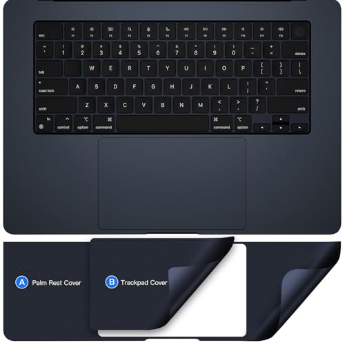 Palm Rest Cover Compatible with 2026 2025 2024 MacBook Air 15" M5 M4 M3 A3448 A3241 A3114 Trackpad Protector Skin for Apple MacBook Air 15.3 Inch M5 M4 M3 Touchpad Cover Protector (Midnight Blue) - size: 2024+ MacBook Air 15.3" M4 M3(Midnight)