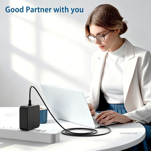 USB-C 65W Wall Charger Power Adapter for Lenovo Laptop ThinkPad T14 T15 X1 X13 E15 T480s T490 Yoga 7i 9i Thinkbook 13s 14 15 16 Plus Chromebook C330 S330- PD 3.0,Slim,Light and Portable-Black