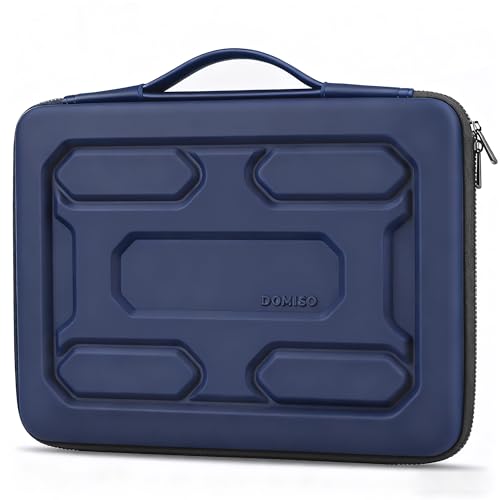 DOMISO 15.6 inch Laptop Sleeve with Handle Shockproof Waterproof EVA Protective Case for 15.6" Yoga 720 IdeaPad 310 320 ThinkPad T570/Legion 5 Gen 6/HP Envy 15/15.6" Notebooks, Dark Blue - color: Dark Blue, size: 15.6 inch