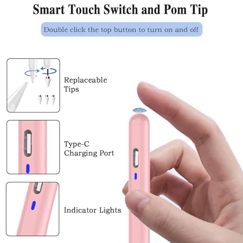 Stylus Pen for Android Tablet,Tablet Pencil for iOS/Android,Stylus Pen for iPhone/Samsung/Huawei/Vivo/Lenovo/Pixel and Other Android Smartphones and Tablets-Gradient Pink - color: Gradient Pink
