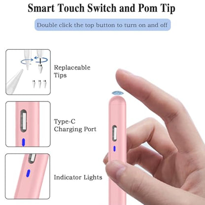 Stylus Pen for Android Tablet,Tablet Pencil for iOS/Android,Stylus Pen for iPhone/Samsung/Huawei/Vivo/Lenovo/Pixel and Other Android Smartphones and Tablets-Gradient Pink - color: Gradient Pink