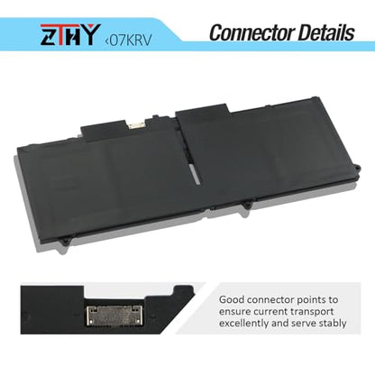 07KRV FK0VR Laptop Battery 58Wh 4-Cell Replacement for Dell Latitude 5530 | Latitude 7530 5330 7330 5430 7430 2-in-1 Precision 3570 Battery H4PVC 8WRCR 78FWY 51R71 8P81K Y86WG HFN8K P133G P134G 15.2V - size: 9.61*3.7*0.24 inch 07KRV