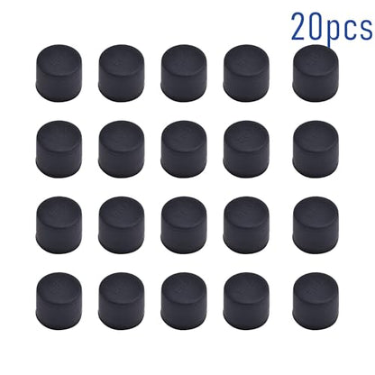 20 PCS RCA Port Anti-dust Plugs, Silicone Covers Caps Stoppers, Port Protector for Desktops Amplifiers DVD TV etc, ID; 0.31" - size: RCA/Black/20 PCS