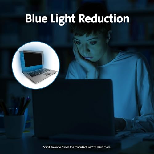 Kensington 15.6 inch Laptop Privacy Screen Laptop, 16:10 Laptop Screen Privacy Filter, Anti-Glare, Blue Ray Reduction, Compatible with HP/Dell/Acer/Asus/Samsung/Lenovo (K55802WW) - size: 15.6" (16:10), style: Laptop