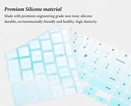 CASEDAO Keyboard Cover for Acer Chromebook 315 CB315-3HT-C296/C6XF/C16B 15.6 inch,Acer 715 CB715 15.6''/Acer 317 17.3''[NOT Without Numeric Keypad]-Gradual Mint - color: Gradual Mint