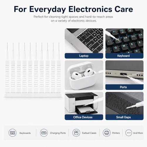 10pcs Dust Plug Kit with Cleaning Brush for Computers, Laptops, Keyboards & Electronics - Prevents Dust and Debris