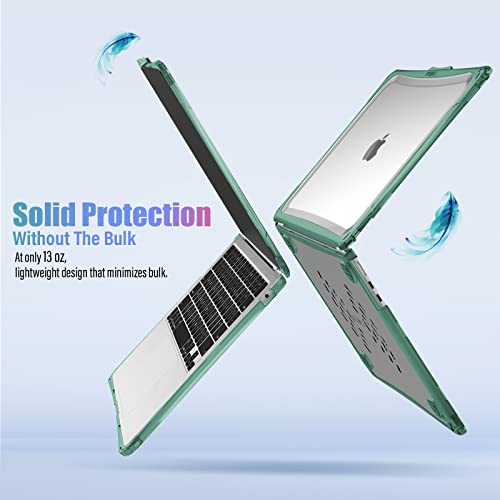 IBENZER Hexpact Protective MacBook Air 13 inch Case M5 2026 M4 2025 M3 M2 2024-2022 A3449 A3240 A3113 A2681, Heavy Duty Case & KeyboardCover & ScreenFilm, Midnight Green, HPE-KK-MTGN+2 - color: Midnight Green