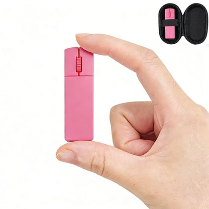 Wireless Mouse Mini Bluetooth 5.1/5.0 & 2.4Ghz Tri Mode Mice,Small Silent Portable Compact Finger Mice, Cute Tiny Travel Pink Mouse for MacBook Chromebook PC Laptop Computer Tablet Office School Gift - color: Pink