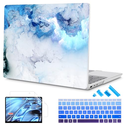 Mektron Surface Laptop Go 12.4 inch Case Compatible with Go 3/2/1 Microsoft Surface Laptop 12.4" Cover 2023-2020 Releases Model 1943/2013 Plastic Hard Shell Case, Cloud & Lightning - color: Cloud & Lightning