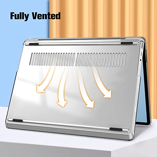 Fintie Case for 12.4 inch Microsoft Surface Laptop Go 3/2/1 2023/2022/2020 | Model: 2013 1943, Snap On Hard Shell Cover, Crystal Clear - color: Crystal Clear