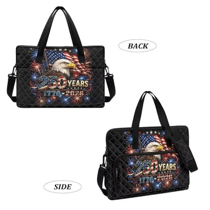 Laptop Sleeve, Laptop Cover with Adjustable Strap Computer Bag Tablet Notebook Sleeves Handbag Messenger Briefcase - color: Usa 250th Birthday