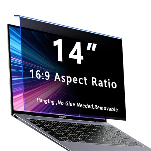 Removable 14" Hanging Privacy Screen Protector for 16:9 Laptops, Anti-Glare & Blue Light Blocking, ±30° Privacy Filter, Eye Protection, Instant Setup (14" 16:09(320×208mm)) - size: 14" 16:09(320×208mm)