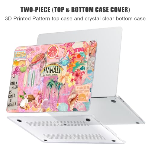 for MacBook Neo Case 13 inch 2026 A18 Pro (A3404), Anti-Scratch Protective Pattern Hard Shell Case, Trendy Laptop Cover with Keyboard Cover+Screen Film+Trackpad Film,Tropical Paradise ﻿ - color: Tropical Paradise