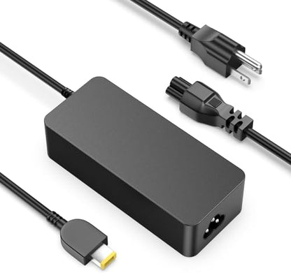 65W Laptop Charger for Lenovo ThinkPad & IdeaPad | 65W 20V 3.25A Power Adapter Fits Lenovo ThinkPad Yoga, Rectangle Yellow Tip, Power Cord Included