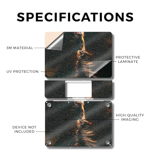 Glossy Glitter Laptop Skin Compatible with Apple MacBook Neo - Fissure - Premium 3M Vinyl Protective Wrap Decal Cover - Easy to Apply | Crafted in the USA by MightySkins - color: Fissure, size: MacBook Neo Full Cover Skin, style: Glossy Glitter Finish