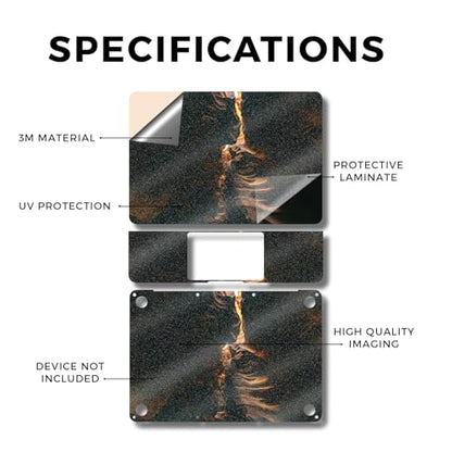 Glossy Glitter Laptop Skin Compatible with Apple MacBook Neo - Fissure - Premium 3M Vinyl Protective Wrap Decal Cover - Easy to Apply | Crafted in the USA by MightySkins - color: Fissure, size: MacBook Neo Full Cover Skin, style: Glossy Glitter Finish