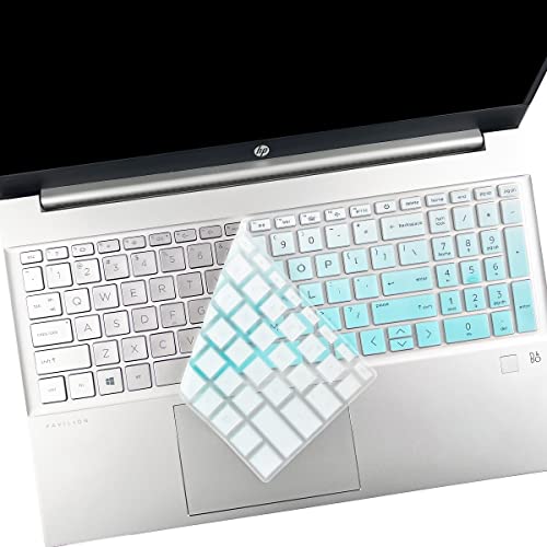 Keyboard Cover for 17.3 HP Laptop 17 17-cp 17z-cp 17-cn 17z-cp000 17-cp0056 17-cp1035cl 17-cp2124od 17-cp0700dx 17-cp0025cl 17-cp0031 17-cp0004dx 17-cp0035cl 17cp0097nr 17-cp0002ds 17-cp1124od - color: MintGreen(Regular Letters)