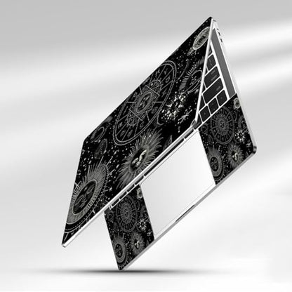 12.1-15.6 Inch Laptop Skin Decal, Universal Reusable Vinyl Laptop Cover Sticker, Waterproof Art Decal Protector in Cosmic Sun Moon - color: Cosmic Sun Moon