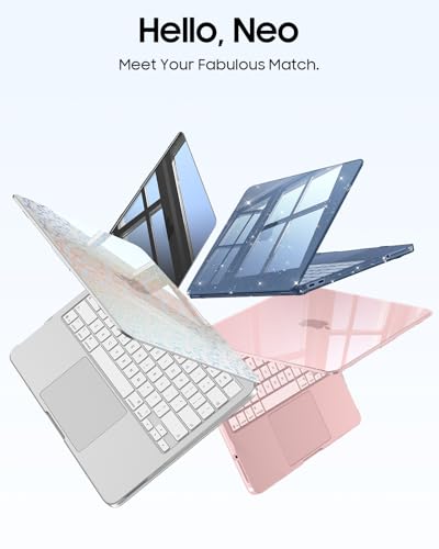 Fintie Case for MacBook Neo 13 Inch with Keyboard Skin & Screen Protector | 2026 A3404, Snap-On Design, Slim Fit, Hard Shell Cover, Laser Bow - color: Laser Bow