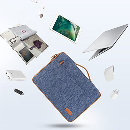 DOMISO 13.3 inch Laptop Case Sleeve Protective Cover Compatible with 14 inch MacBook Pro M4 M3 M2/MacBook Pro Max,13-13.3 inch Dell,Lenovo, HP,Waterproof Computer Cases Bag with Handle,Blue - color: Blue, size: 14" for MacBook Pro