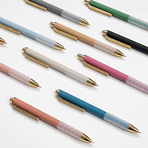 Linbsunne Ballpoint Pens Black Medium Point 1mm Pen with Super Soft Grip Ball Point Pen for Men Women Retractable Pens - color: Black