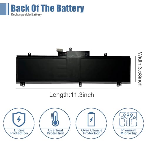 C41N1837 Laptop Battery Replacement for Asus ROG Zephyrus GA502DU GA502GU GU502DU GU502GU GU502GV GU532GU GU532GV GX502GV GX502GW Series Notebook 0B200-03380100 - size: 11.29*3.57*0.33 inch C41N1837