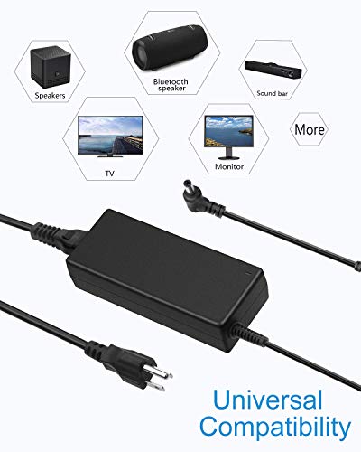ALITOVE 19V Power Supply Adapter 3.42A 65W AC/DC Converter Transformer 100V~240V AC Input with 5.5mmx 2.5mm Plug for LCD LED Monitor, HDTV, 3D Widescreen, Bluetooth Speaker, Printers, Audio Amplifier