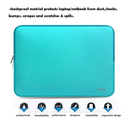 Naukay 15.6 Inch Laptop case Bag,Against dust Resistant Neoprene Notebook Computer Pocket Sleeve/Tablet Briefcase Carrying Bag Compatible 15-15.6 Inch HP/Dell/Asus/Acer/Toshiba/Fujitsu-Blue - color: Blue, size: 15.6 inch