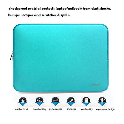 Naukay 15.6 Inch Laptop case Bag,Against dust Resistant Neoprene Notebook Computer Pocket Sleeve/Tablet Briefcase Carrying Bag Compatible 15-15.6 Inch HP/Dell/Asus/Acer/Toshiba/Fujitsu-Blue - color: Blue, size: 15.6 inch