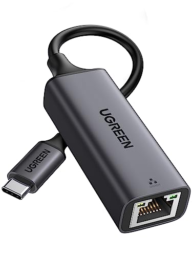 UGREEN USB C to Ethernet Adapter, 1000Mbps, RJ45, Driver-Free, Compatible with Windows, MacOS, iPadOS, ChromeOS, Android, Laptop, Tablet, Smartphone | (Thunderbolt 4/3 Compatible) to RJ45 Network Dongle, Compatible for MacBook Pro/Air, iPhone 17 Pro/Max,