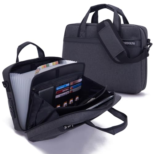 BARDOLPH Heavy Duty Accordian File Organizer with Handle - color: Grey