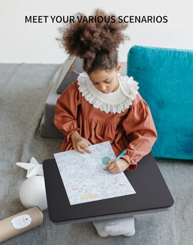 ZEAPTAC Portable Lap Laptop Desk with Pillow Cushion, Fits up to 15.6 inch Laptop, Lap Stand for Bed & Couch & Carpet, Book Tablet/Drawing Board/Computer Laptop Stand - Black - color: Black