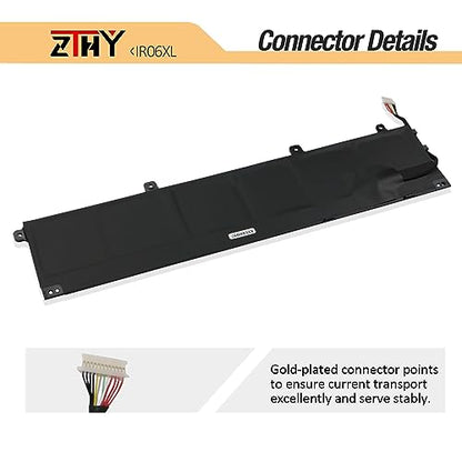 IR06XL M02029-005 Laptop Battery Replacement for HP ZBook Power G7 G8 G9 | For ZBook Power G10 A Mobile Workstation Series IR06083XL IRO6XL M01523-2C1 TPN-DB0C M01523-2C2 11.58V 6Cell 83Wh 6880mAh - size: 12.6*3.15*0.31 inch IR06XL