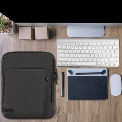 MoKo 13.3-14 Inch Laptop Sleeve Bag Carrying Case with Accessory Pocket | Fits MacBook Pro 14-inch M3/M2, MacBook Pro 13-inch M2/M1, MacBook Air 13.6-inch M2 and Surface Pro 9/8, Black & Gray - color: Black & Gray, size: 13.3-14 Inch