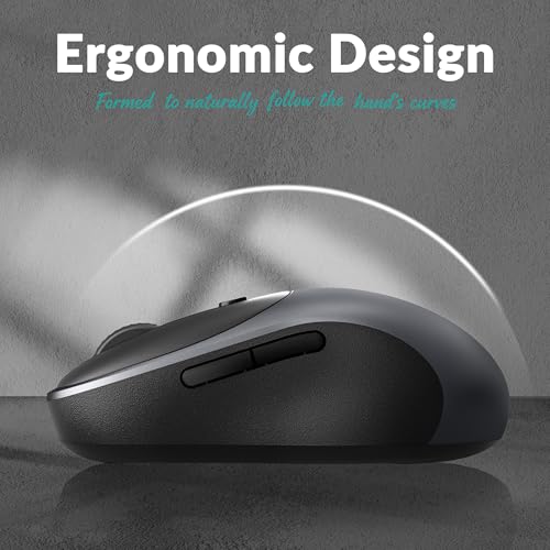 Keychron BM24 Portable Wireless Mouse, 2400 DPI Quiet Clicks, 2.4 GHz/Bluetooth 5.2/Wired with Programmable Buttons, Long Battery Life for Laptop PC/Mac/Windows - Metal Gray - color: Metal Gray