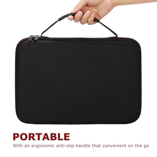 Ginsco Laptop Case for MacBook Air 13-inch, Hard Shell Laptop Case Computer Sleeve Bag with Protective Padings, Travel Carrying Case with Ergonomic Handle Back Luggage Strap