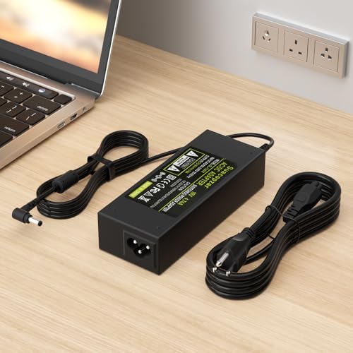 90W DC19V 4.74A Laptop Charger for Asus Toshiba AC Adapter Laptop PC Computer Charger Power Cord, 3 Pin 90 Watt AC to DC 19V Switching Power Supply with 10.56ft Long Cable, 5.5x2.5mm Plug - style: 19V 4.74A